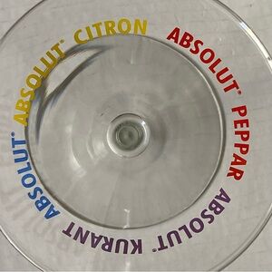 Absolut Vodka Martini Glass Clear Citron Kurant Mandrin Cocktail Barware Rainbow